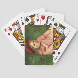 小さな女の子イン・レッド・ベレー トランプ