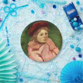 小さな女の子イン・レッド・ベレー ペーパープレート (パーティー)