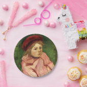 小さな女の子イン・レッド・ベレー ペーパープレート (パーティー)