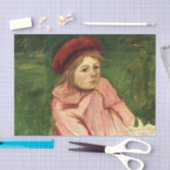 小さな女の子イン・レッド・ベレー 薄葉紙 (クラフト)