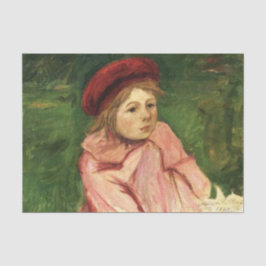 小さな女の子イン・レッド・ベレー 薄葉紙