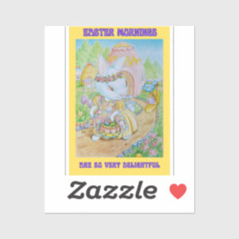 小さな女の子イースターステッカー シール