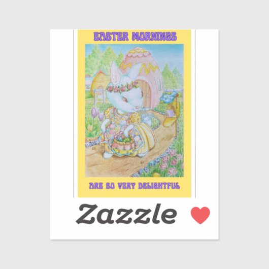 小さな女の子イースターステッカー シール (シート)