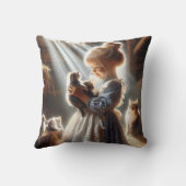 小さな女の子ウィズバーンキテンス クッション (裏面)