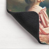 小さな女の子ウォッチング射撃、 発砲スター マウスパッド (コーナー)