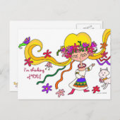 小さな女の子ウクライナフォークアートバイベラトレムバッハ ポストカード (正面/裏面)