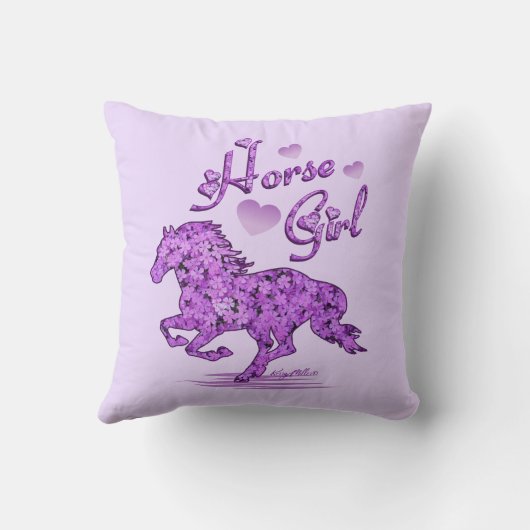 小さな女の子ウマ装飾用クッション クッション (裏面)
