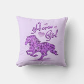 小さな女の子ウマ装飾用クッション クッション (正面)