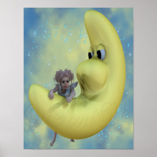小さな女の子エンジェルアト遊ポスター ポスター