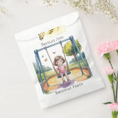 小さな女の子オン・スイング4th誕生日パーティー フェイバーバッグ (封をした状態)