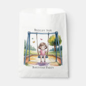 小さな女の子オン・スイング4th誕生日パーティー フェイバーバッグ (正面)