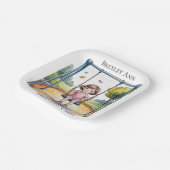 小さな女の子オン・スイング4th誕生日パーティー ペーパープレート (傾斜あり)