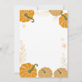 小さな女の子カボチャフローラの赤ちゃんシャワー 招待状 (裏面)