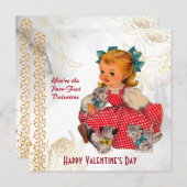 小さな女の子キテンスヴィンテージプルフェクトバレンタイン (正面/裏面)
