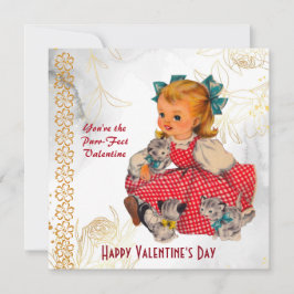 小さな女の子キテンスヴィンテージプルフェクトバレンタイン