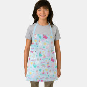小さな女の子キュートラマコーンパステルパターンキッド エプロン (インサイチュ)