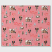 小さな女の子クリスマス ラッピングペーパー (フラット)