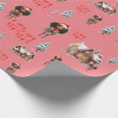 小さな女の子クリスマス ラッピングペーパー (角)