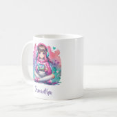 小さな女の子ゲーマーがビデオゲームをプレイ コーヒーマグカップ (正面左)