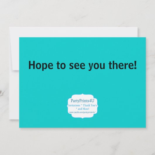 小さな女の子ゴルファーゴルフ誕生日パーティーの招待 招待状 (裏面)