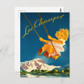 小さな女の子スイングオーバーラックシャンペックス(スイス) ポストカード (正面/裏面)