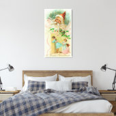 小さな女の子スインスルーベッドルームドア キャンバスプリント (インサイチュ (寝室))