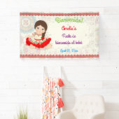 小さな女の子スペインのドレスニーニャ 横断幕