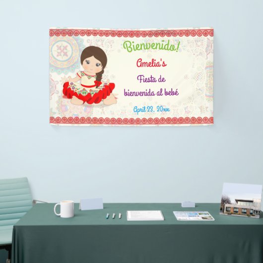 小さな女の子スペインのドレスニーニャ 横断幕 (トレードショー)