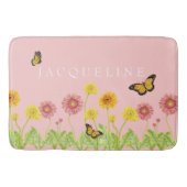 小さな女の子ズバスデコールガーベラデイジーバタフライ バスマット (正面)