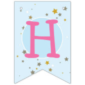 小さな女の子ズラマコーンユニコーンバースデーパーティー バンティングフラッグ (第2の旗)