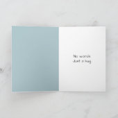 小さな女の子テディベアを抱き締める カード (内部)