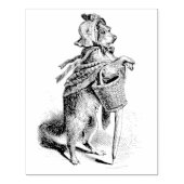 小さな女の子ドッグヴィンテージラバーアートスタンプ ラバースタンプ (インプリント)