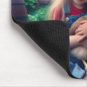 小さな女の子ハグ マウスパッド (コーナー)