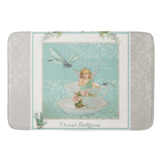 小さな女の子バスルームDecor Fairies in Teacup Art バスマット
