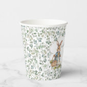 小さな女の子バニーグリーンリーファースト誕生日 紙コップ (右)