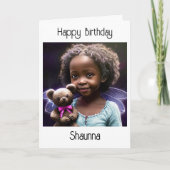 小さな女の子パーソナライズされたのカードとカラーページ カード (正面)