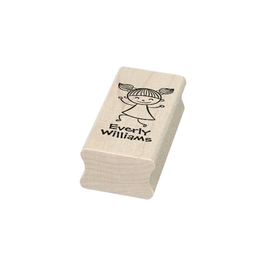 小さな女の子パーソナライズされたスタンプ ラバースタンプ (スタンプ)