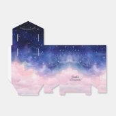 小さな女の子ピンクとネイビーの水色のトゥインクルスター フェイバーボックス (折り畳みなし)