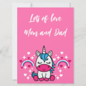 小さな女の子ピンクレインボーユニコーン (裏面)