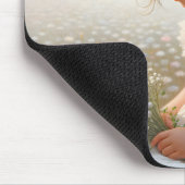 小さな女の子フィールド内のデイジー マウスパッド (コーナー)