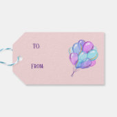 小さな女の子プリンセス誕生日 ギフトタグ (裏面横)