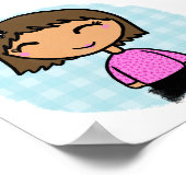 小さな女の子プリント ポスター (角)