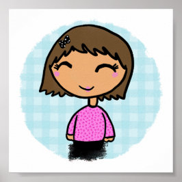 小さな女の子プリント ポスター