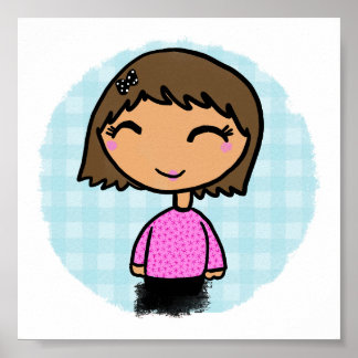 小さな女の子プリント ポスター