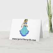 小さな女の子ベリーダンサーブルー カード (裏面)