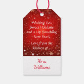 小さな女の子ベーキングクリスマスクッキー ギフトタグ (裏面)