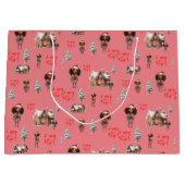 小さな女の子ホリデイ抱き枕 ラージペーパーバッグ (正面)