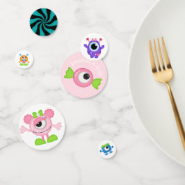 小さな女の子モンスターをテーマにしたパーティー コンフェッティ