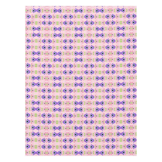 小さな女の子モンスターをテーマにしたパーティー テーブルクロス (正面)