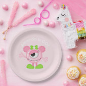 小さな女の子モンスターをテーマにしたパーティー パーソナライズされた ペーパープレート (パーティー)